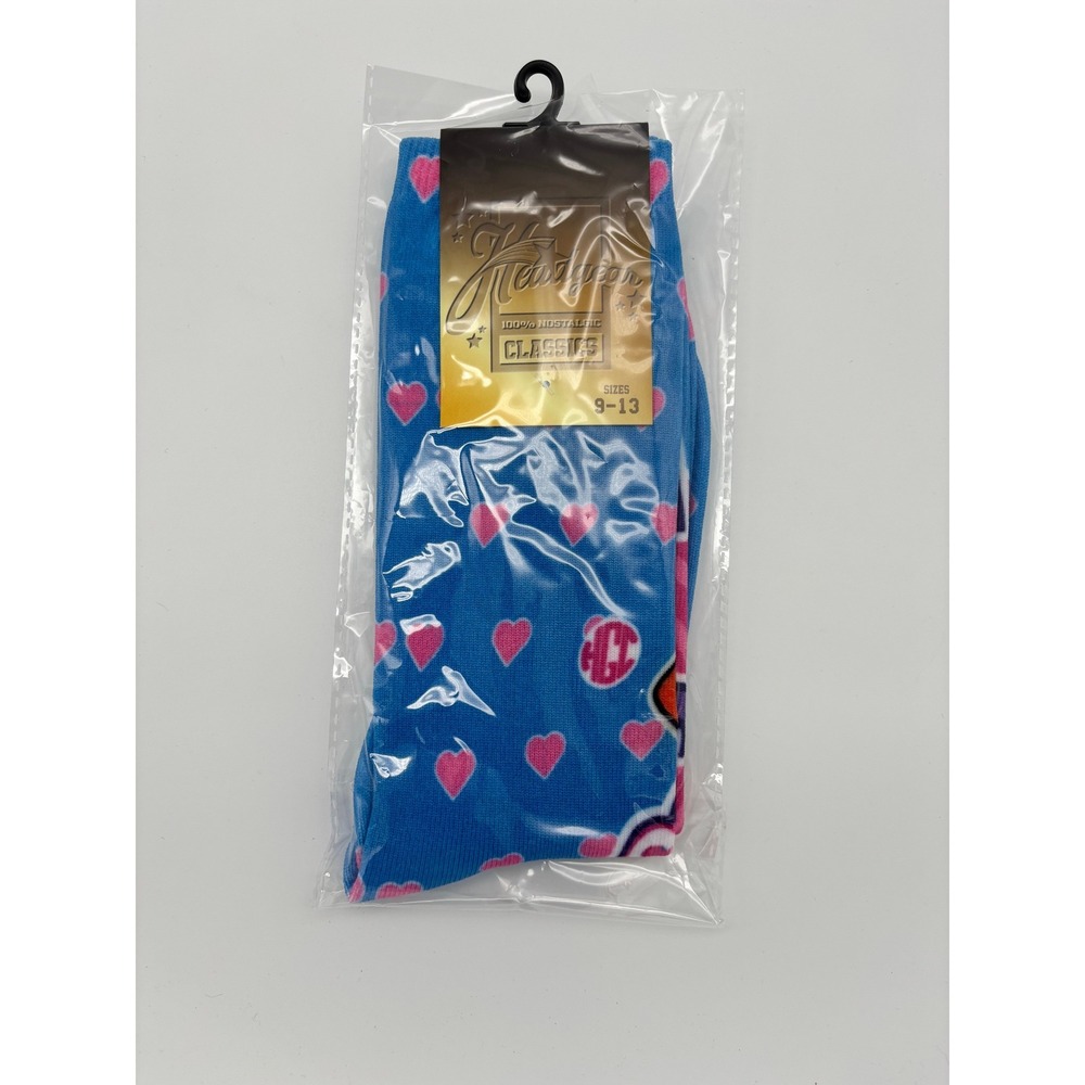 Headgear Classics Lola Bunny Tune Squad Socks Blue Pink Hearts Size 9-13 HGC106